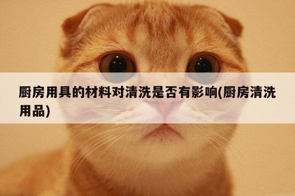厨房用具的材料对清洗是否有影响(厨房清洗用品)_beat365在线体育